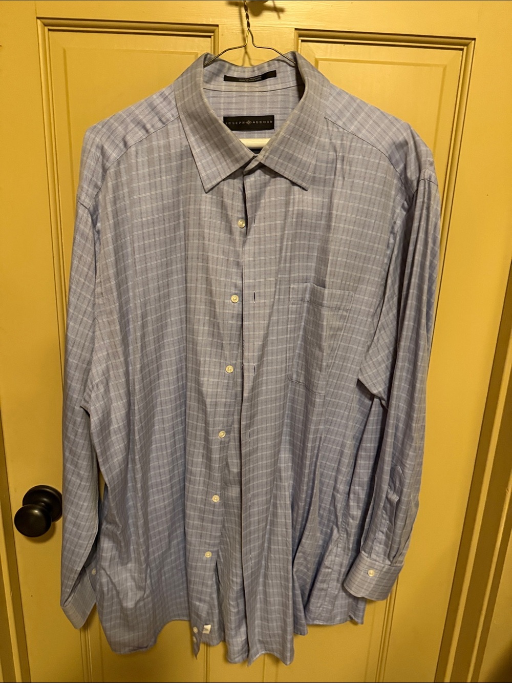 Joseph Abboud Light Blue Plaid Dress Shirt